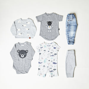 MIXED BRANDS (MILKY, HUXBABY, COUNTRY ROAD) 6 PIECE BUNDLE, 3-6M / 6-12M