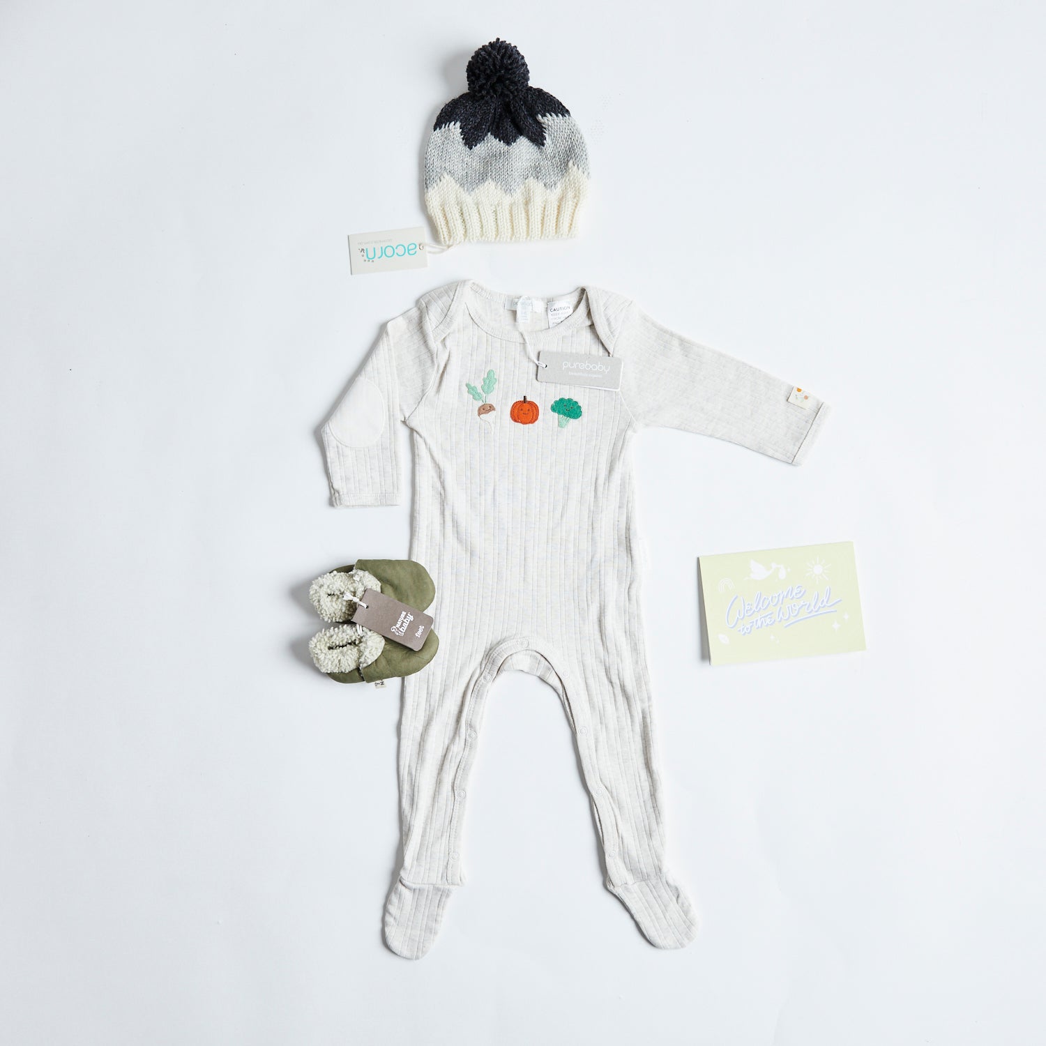 ACORN, NATURE BABY, PUREBABY 4 PIECE BUNDLE, 3-6M