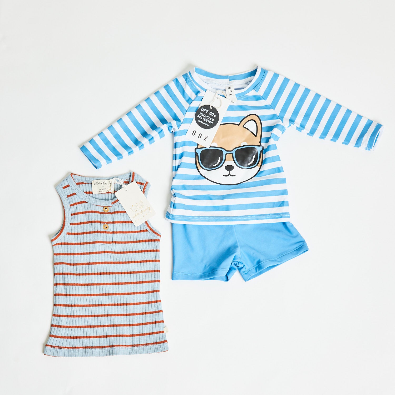 WILSON + FRENCHY & HUXBABY 2 PIECE BUNDLE, 6-12M